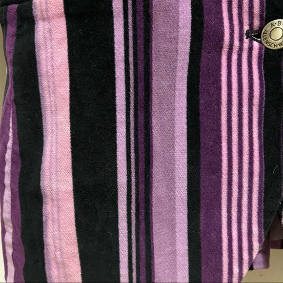 VINTAGE A.B.S Allen Schwartz Striped Velvet Blazer - Size XS - Picture 3 of 8